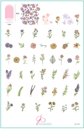 Field of Flowers (CjS-237) -  Clear Jelly Stamping Plate